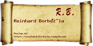 Reinhard Borbála névjegykártya